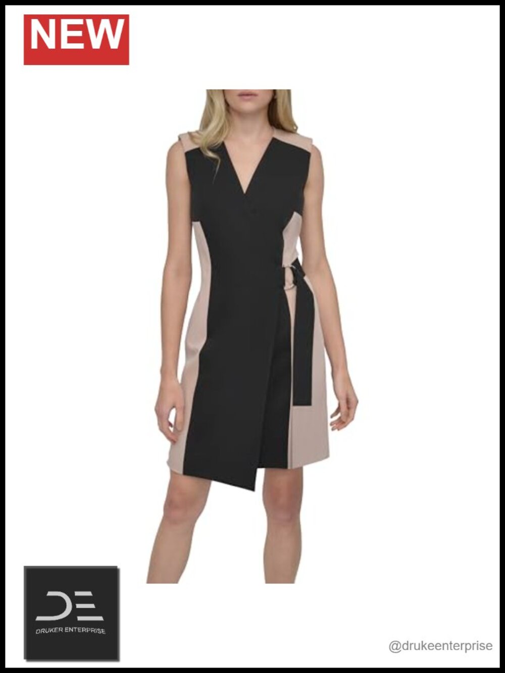 Sleeveless Surplice Neck Wrap Dress Mini